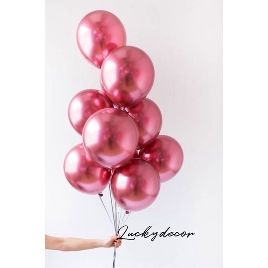 (Giảm Giá) BỘ BÓNG BAY TRANG TRÍ PHÒNG CƯỚI HAPPY WEDDING TÔNG HỒNG CÓ BÓNG TO IN TÊN CÔ DÂU - CHÚ RỂ PCC09