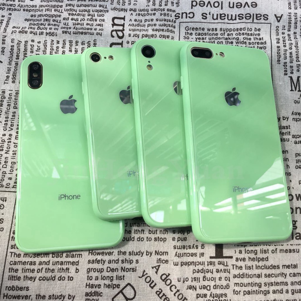 Ốp lưng mặt kính thời trang cho Iphone 11 Pro Max 6 6s 7 8 Plus X Xs Max Xr