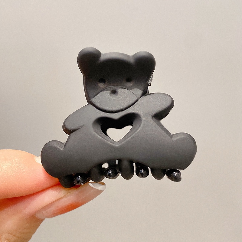 Kẹp Tóc Kim Loại Màu Đen Nhám Phong Cách Hàn Quốc Cho Nữ