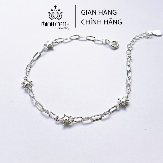 Lắc Tay Bạc Dây Xích Sao Trơn Minh Canh Jewelry
