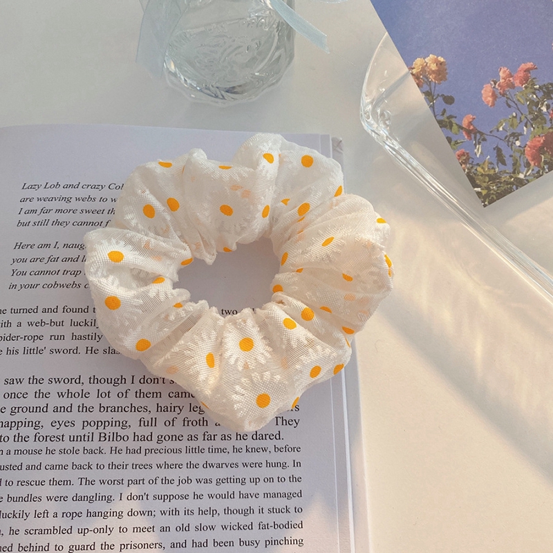 Dây buộc tóc họa tiết hoa cúc dễ thương thời trang nữ