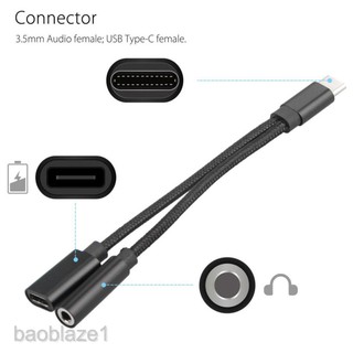 Adapter chia đầu cắm Type C thành cổng 3.5mm và cổng sạc USB C hai trong 1