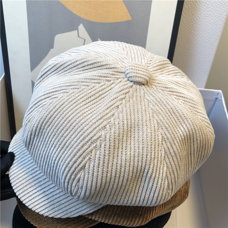 Mũ Beret Nhung Màu Trơn Phong Cách Hàn Quốc Thời Trang Thu Đông Cho Nữ