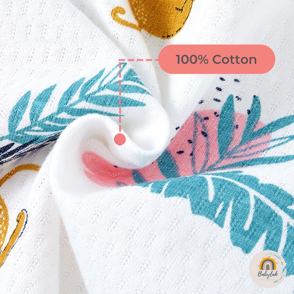 Bộ bodysuit cotton không tay mặc nhà cao cấp cho bé  - Size từ 4 đến 15kg