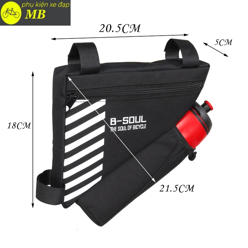 Túi treo xe đạp có ngăn đựng bình nước chính hãng BSOUL 02
