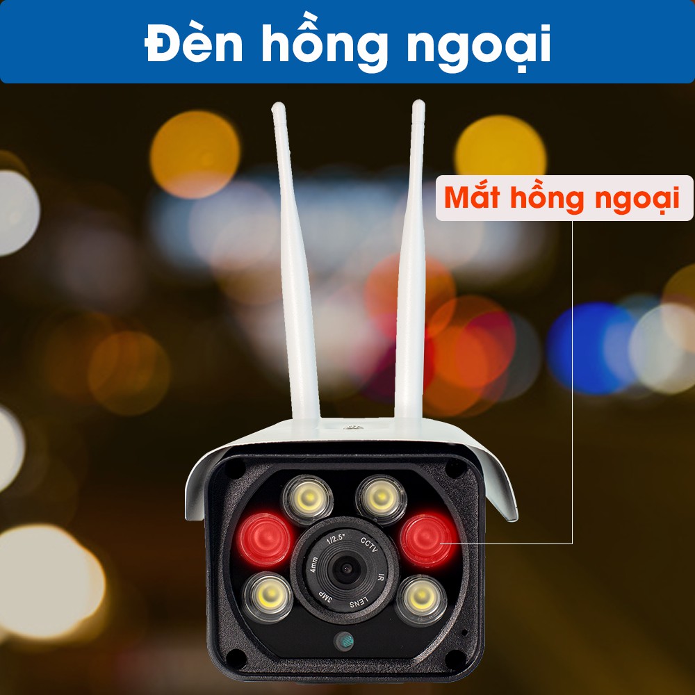 Camera wifi Yoosee 2.0 MP  Thân hợp kim bền bỉ hơn  xem đêm có màu sắc nét chống mưa nước ip66 | BigBuy360 - bigbuy360.vn