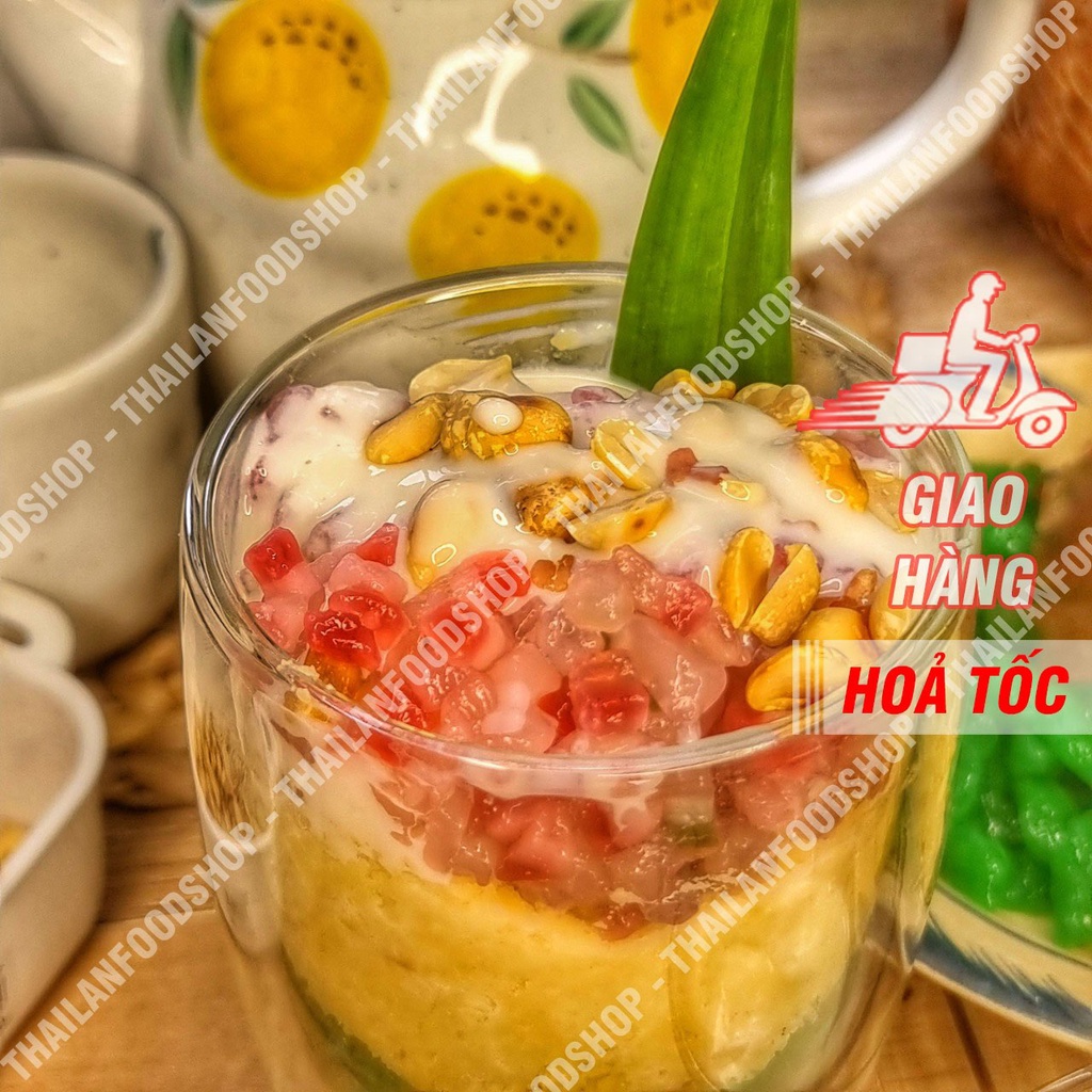 Set Chè Sương Sa Hạt Lựu Bánh Lọt Cốt Dừa Đầy Đủ Nguyên Liệu  (Nấu 8-12 Chén) - Set Tự Nấu