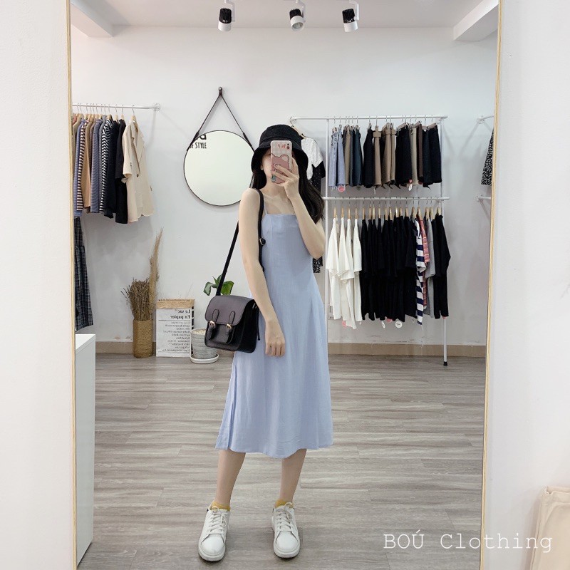 [Mã FATHANG5 giảm 10K đơn 50K] Đầm line 2 dây có dây cột eo nữ | BigBuy360 - bigbuy360.vn