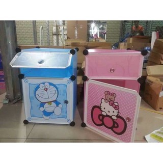 Tủ nhựa lắp ghép 2 tầng để đầu giường