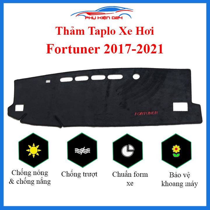 Thảm taplo Fortuner 2017-2018-2019-2020-2021-2022 chống nắng nóng làm mát xe mở rộng tầm nhìn