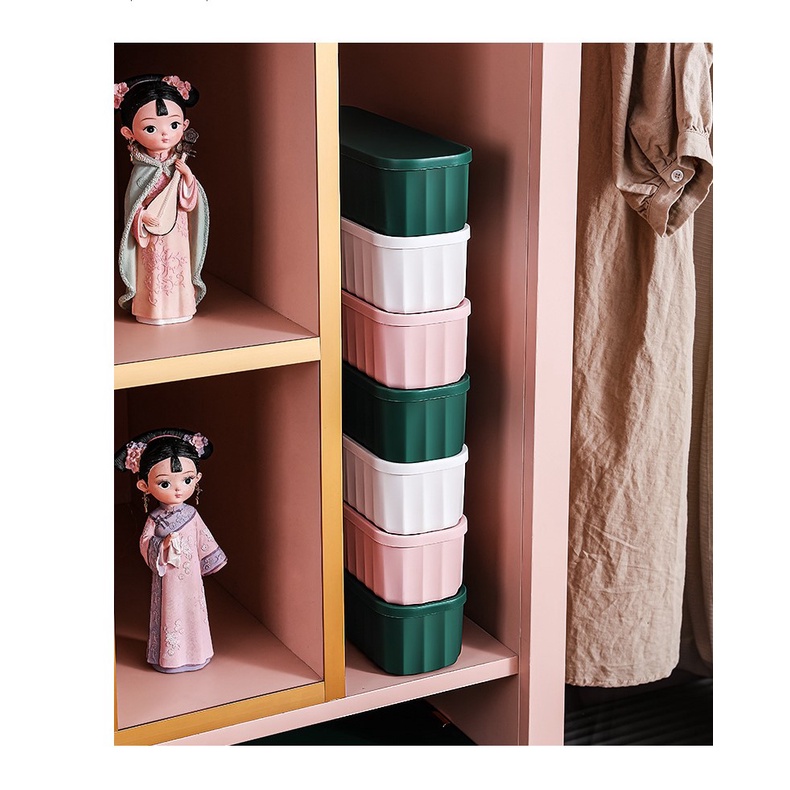 Hộp đựng vớ/ mỹ phẩm/ dụng cụ văn phòng,có vách ngắn,nắp đậy tiện lợi mẫu mã đẹp lịch sự | Hàng có sẵn giao ngay | HCM