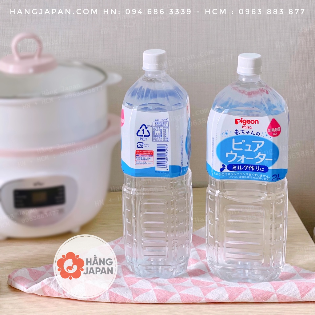 Nước tinh khiết pigeon 2 lít - dùng để pha sữa cho bé không lẫn tạp chất