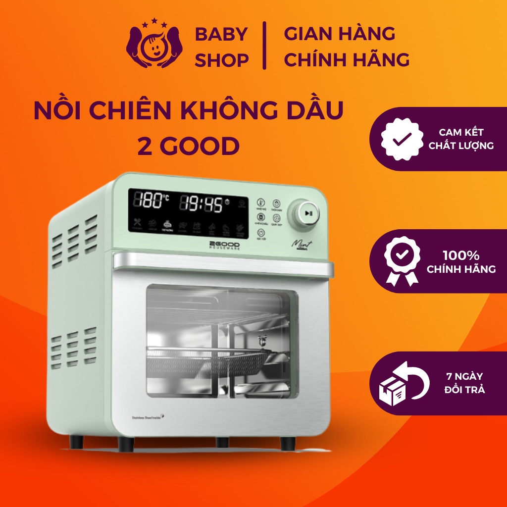 Nồi Chiên Không Dầu 2GOOD Vortex S-19, Nhiệt Max 230°C (14.5L) – Bảo Hành Chính Hãng 12 Tháng Lỗi 1 Đổi 1