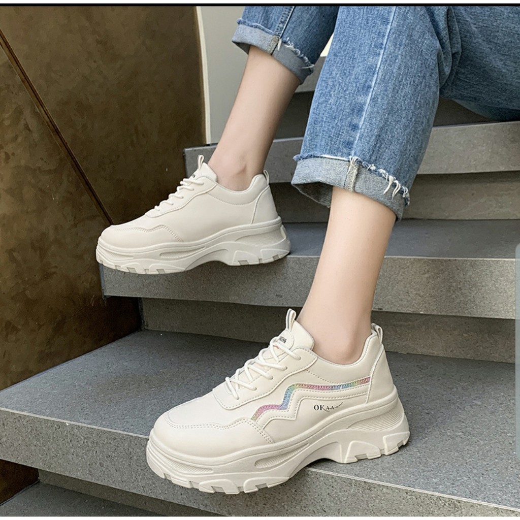 (XẢ KHO) Giầy thể thao nữ,đế độn 5p, kiểu dáng trẻ trung, Hàng bao đẹp, đổi, trả miễn ship nếu không ưng | BigBuy360 - bigbuy360.vn