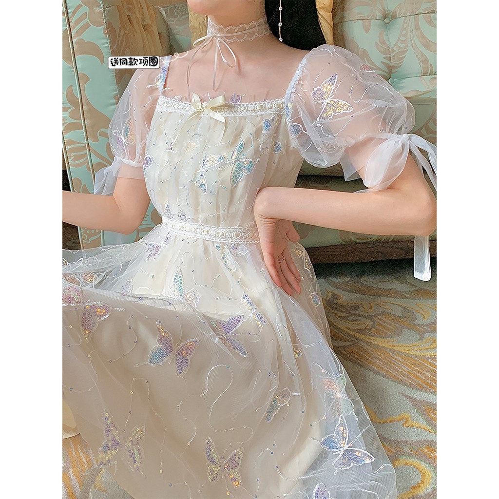 Váy tiểu thư ullzang lấp lánh