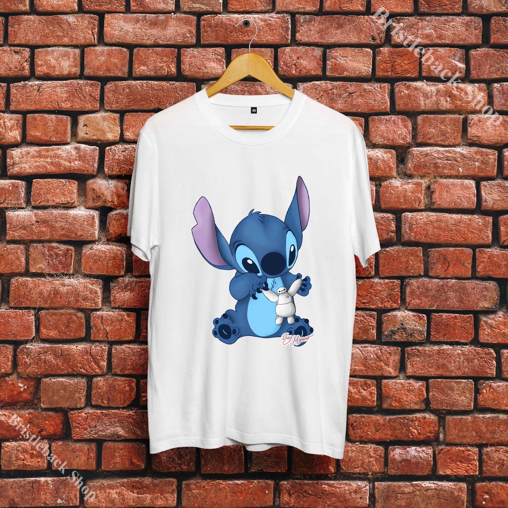 Áo Thun Lilo and Stitch trắng đẹp cực chất ngắn tay cute dễ thương J35LAS007