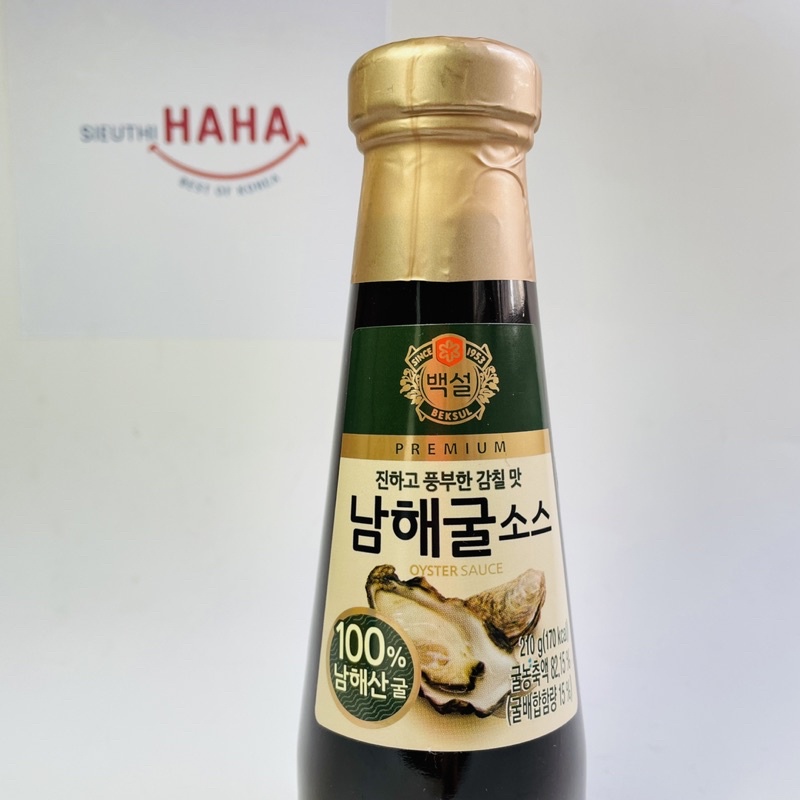 Sốt hào hàn quốc thượng hạng Namhea CJ BEKSUL PREMIUM OYSTER SAUCE 210g