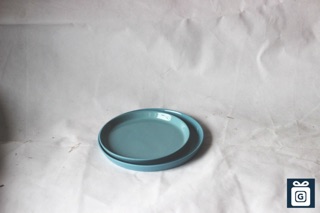 Đĩa gốm xanh ngọc đậm (2 sizes)