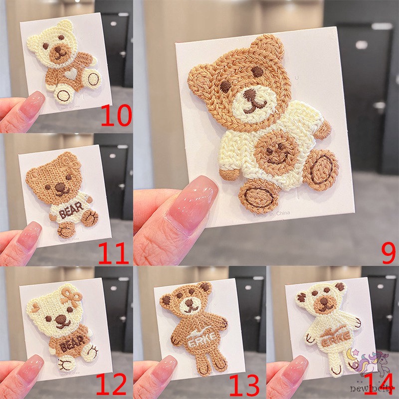 Kẹp tóc dệt kim họa tiết nhân vật hoạt hình phong cách Hàn Quốc đáng yêu cho bé gái