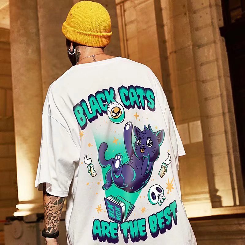 Áo Thun Tay Ngắn Cổ Tròn In Họa Tiết Hoạt Hình Phong Cách Hàn Quốc Thời Trang Mùa Hè Cho Nam Và Nữ Size M-8XL