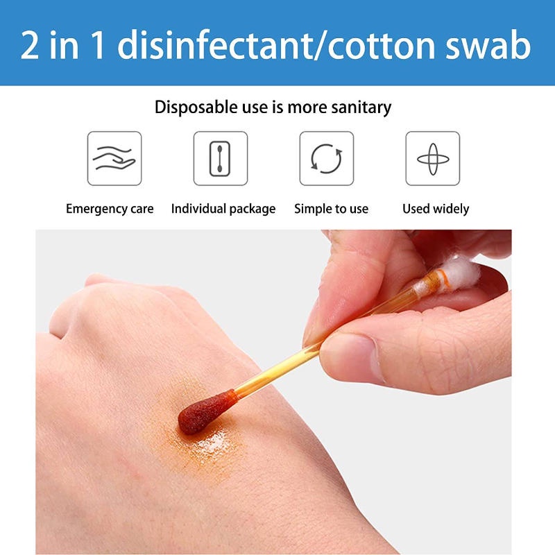 Set 100 Que Tăm Bông Cồn Y Tế Dùng Để Vệ Sinh Tai / Mũi / Vết Thương