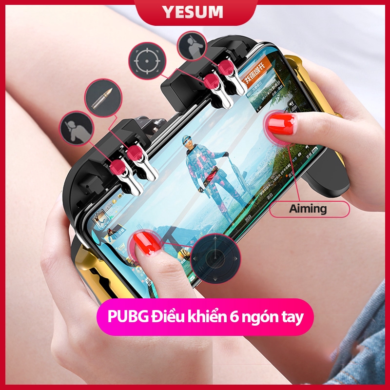 Tay cầm hỗ trợ chơi game PUBG với 6 nút điều khiển tiện dụng cho điện thoại | BigBuy360 - bigbuy360.vn