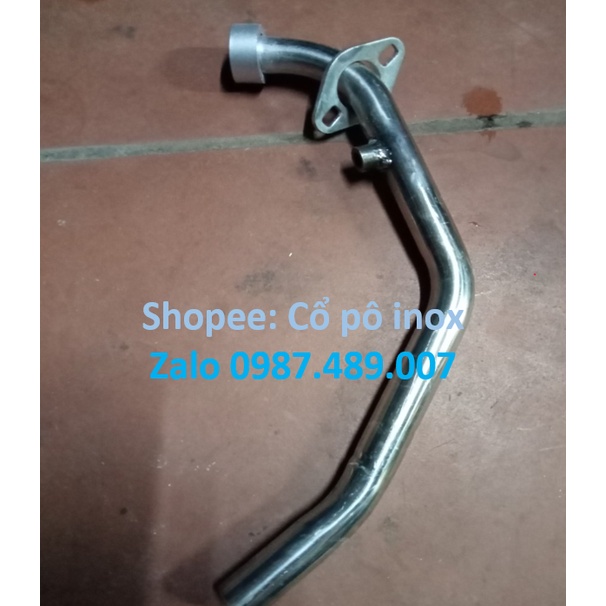 Cổ pô inox Winner 150, Inox 304 chống han rỉ, Phi 25/27mm, dày 1.5mm.