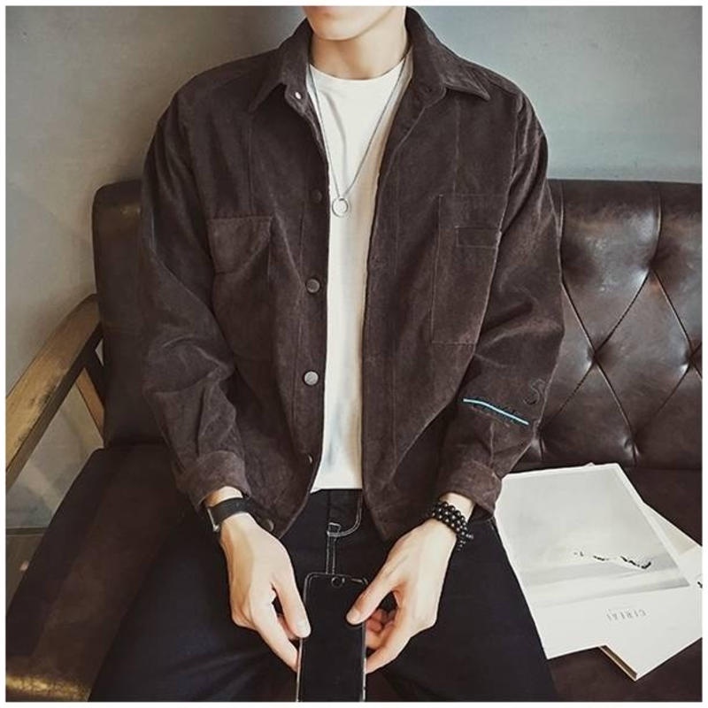 Áo Khoác Tay Dài Dáng Rộng Phong Cách Nhật Bản Thời Trang Xuân Thu Cho Nam Trung Niên