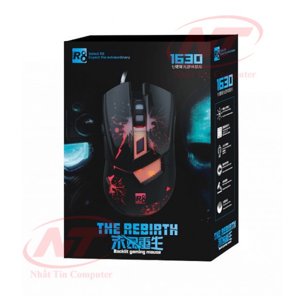 Chuột game R8 1630 Led đổi màu cực đẹp - 1630