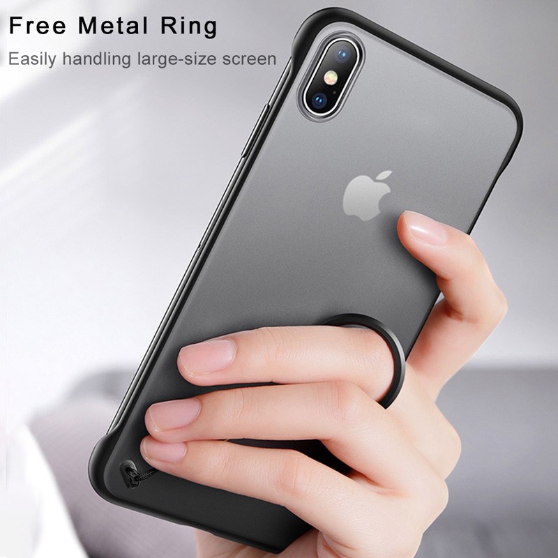 iPhone 12 Pro Max Ốp điện thoại siêu mỏng trong suốt không viền bảo vệ cho iPhone 12 11 Pro XS Max 7 8 Plus XR SE 2020 kèm dây nhẫn