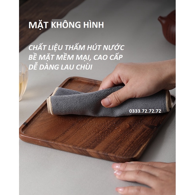 Cao cấp Khăn lau bàn trà siêu hút nước, họa tiết đẹp, khăn lau trà đạo