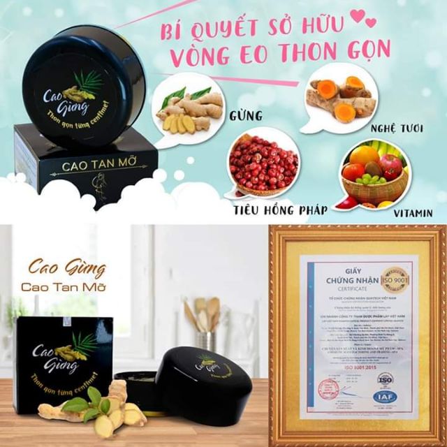 CAO GỪNG TAN MỠ THIÊN NHIÊN