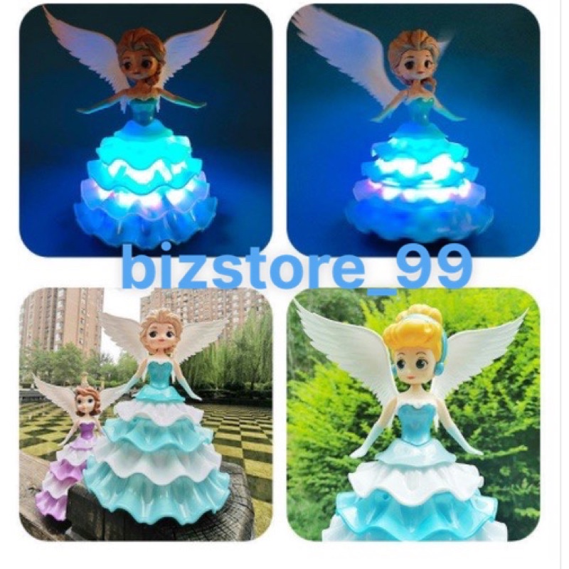 Đồ chơi Búp bê Công Chúa Elsa, Bạch Tuyết xoay vòng có nhạc Váy Tầng Xinh Xắn