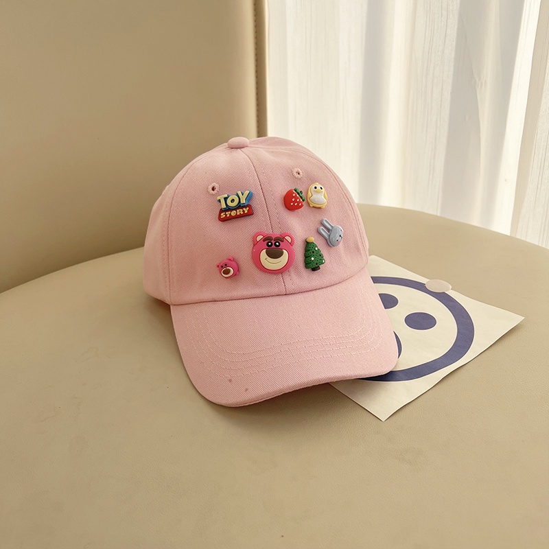 Mũ Lưỡi Trai Cotton Chất Lượng Cao Chống Nắng In Hình Dâu Tây/Gấu Thời Trang Xuân Thu Đông Cho Bé Trai Và Gái