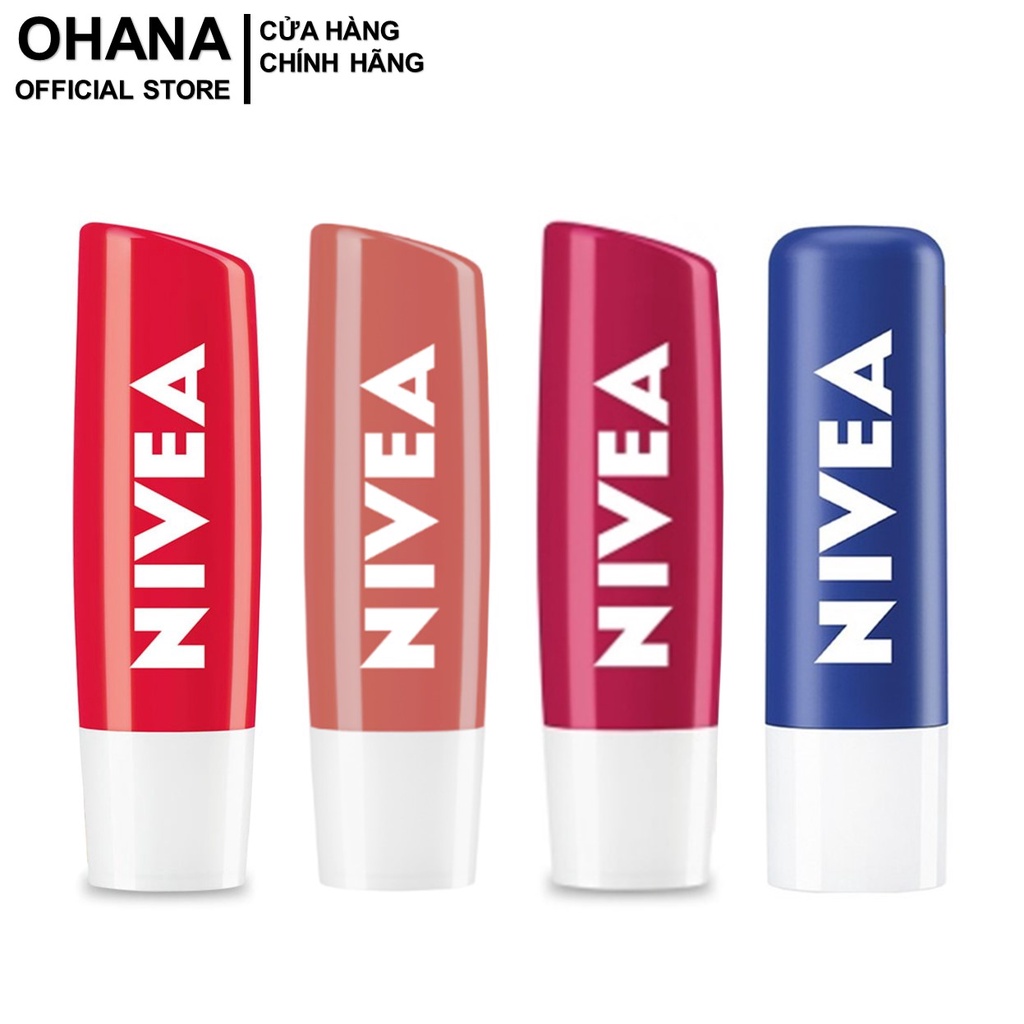 Son dưỡng ẩm 24h Nivea Caring Lip Balm 4.8g