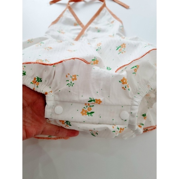 Bodysuit 2 dây thiết kế cao cấp mùa Hạ cho bé gái sơ sinh - Riokids BD44