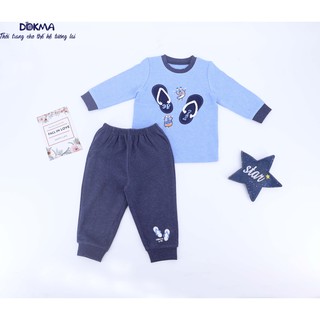 [Mã BMLT30 giảm đến 30K đơn 299K] DB602 Bộ quần áo cổ tròn dài tay Dokma (9-24m)