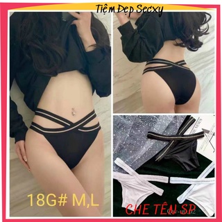 Quần lọt khe nữ-Quần lót lọt khe dây đan chéo thun lạnh sexy gợi cảm cao cấp