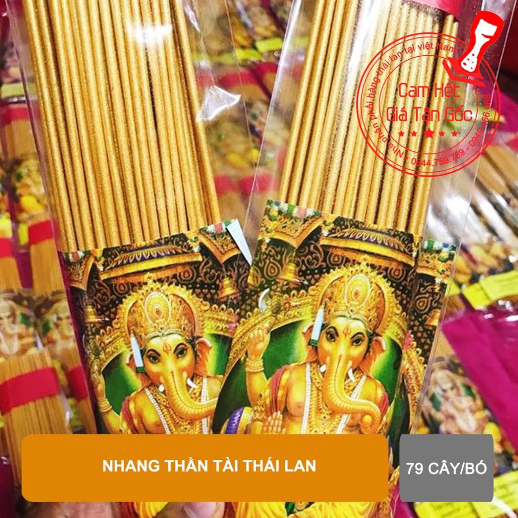 Nhang thần tài thái lan cuộn tàn tròn , ít khói , bó 79 cây