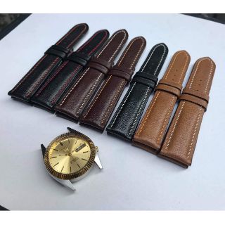 Dây đồng hồ da bò nhập handmade size 18 ,20 ,22
