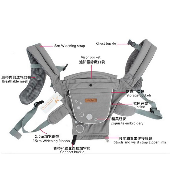 Địu ngồi em bé Ai Mama Hàn Quốc