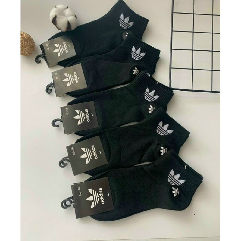 Sét 10 đôi tất Nam, Nữ Adidas, Nike cổ ngắn hai màu trắng, đen