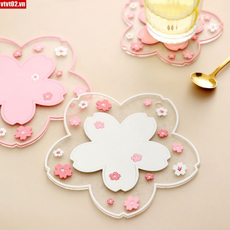 【COD】 1PC Nhật Bản Sakura Cách Nhiệt Bảng Mat Nhà Văn Phòng Không-trượt Trà Cốc Sữa Tách Cà Phê Cup Coaster