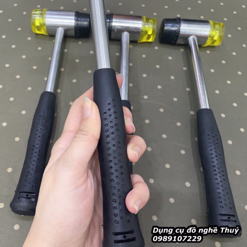 BÚA CAO SU 2 ĐẦU LẮP RÁP CÁN KIM LOẠI  LOẠI TRUNG 300MM- HÀNG NHẬP
