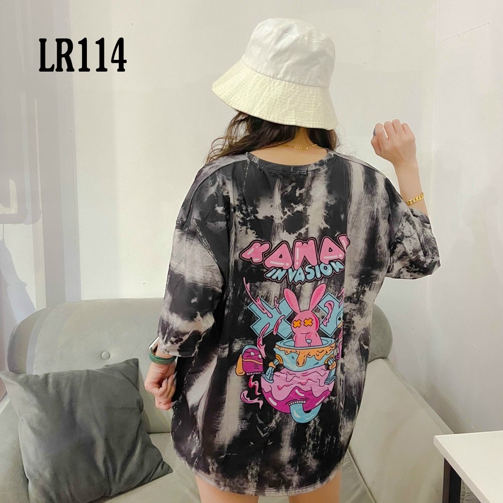 Áo thun loang màu 𝑭𝒓𝒆𝒆𝒔𝒉𝒊𝒑 Áo phông unisex LR114 vải cotton xượt poli co giãn thấm hút tốt, không xù lông