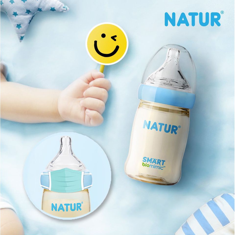 BÌNH SỮA NATUR CỔ RỘNG 3M+ ,6M+