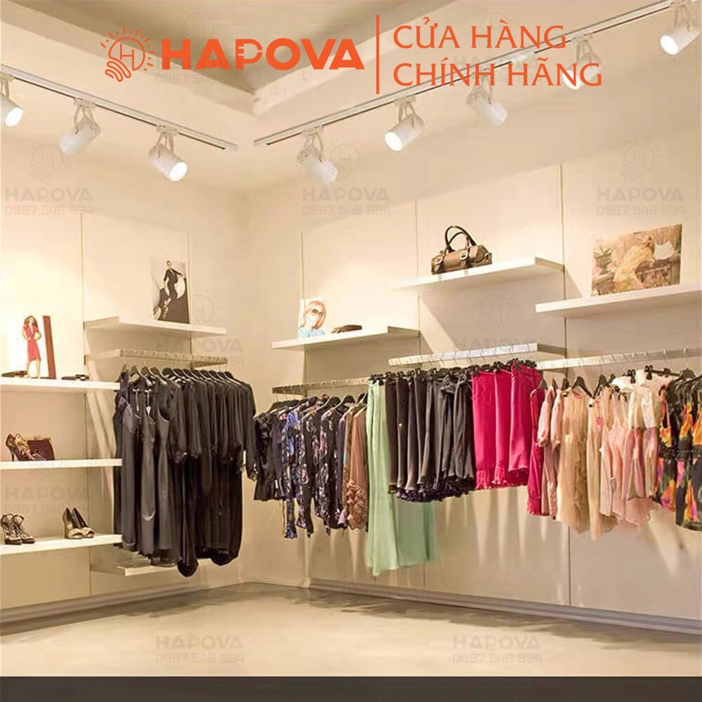 Đèn rọi, đèn rọi ray mắt trâu trang trí bể cá HAPOVA ALMA DR 04 loại 12W Thân Trắng AS Vàng