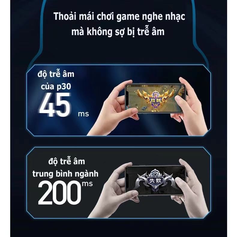 Tai Nghe Gaming Bluetooth 5.2 P36 Pro Tws, Tai Nghe Chơi Game Không Dây - Có Mic - Độ Trễ Cực Thấp 0.04s - Pin Cực Trâu