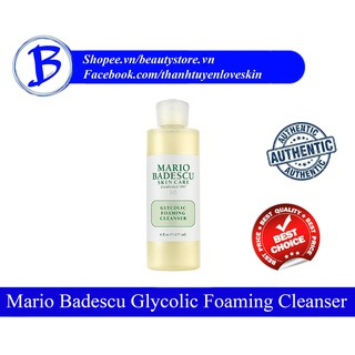 [AUTH] Sữa rửa mặt sạch mụn sáng da Mario Badescu Glycolic Foaming Cleanser 177ml