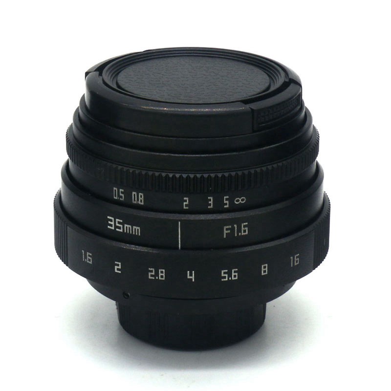 35mm F1.6 C Mount Camera Lens with Adapter Ring for PanasOnic Olympus PEN E-P6 / E-PL7 / E-PL6 / E-PL5 Etc